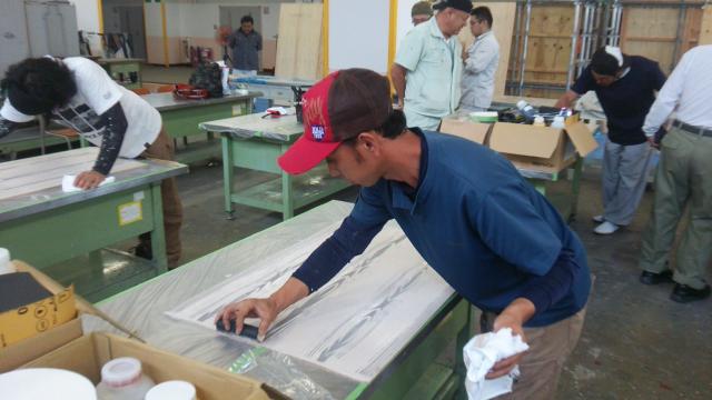 全国建築塗装技能競技大会　強化訓練